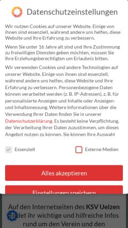Vorschau der mobilen Webseite www.ksv-uelzen.de, Kreisschützenverband Uelzen e.V.