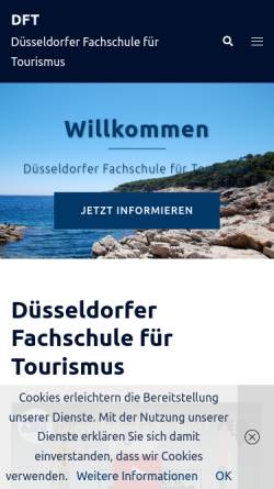 Vorschau der mobilen Webseite www.tourismusfachschule.de, Fachschule für Tourismus