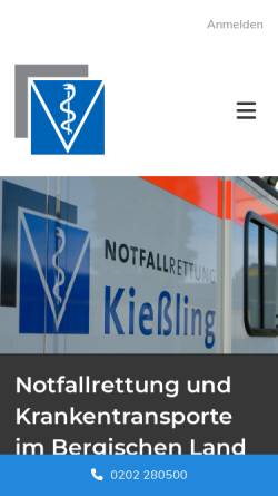 Vorschau der mobilen Webseite www.kiessling-notfallrettung.de, Notfallrettung Kießling