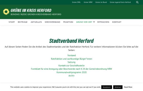 Vorschau von www.gruene-herford.de, Bündnis 90/Die Grünen, Stadtverband Herford