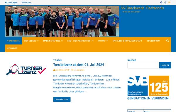 Vorschau von svb-tt.de, SV Brackwede Tischtennisabteilung