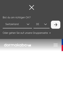 Vorschau der mobilen Webseite www.kaba.ch, Kaba Sicherheitstechnik und Schliesstechnik