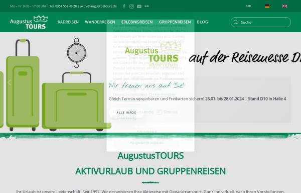 Vorschau von www.augustustours.de, AugustusTours e.K.