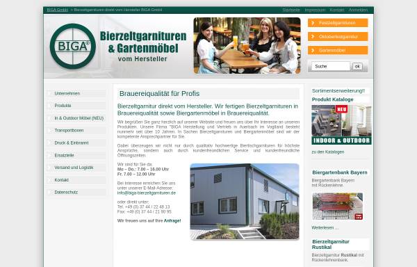 Vorschau von www.biga-bierzeltgarnituren.de, BIGA Bierzeltgarnituren GmbH