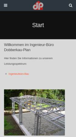 Vorschau der mobilen Webseite dobberkau-plan.de, Ingenieurbüro Rigo Dobberkau