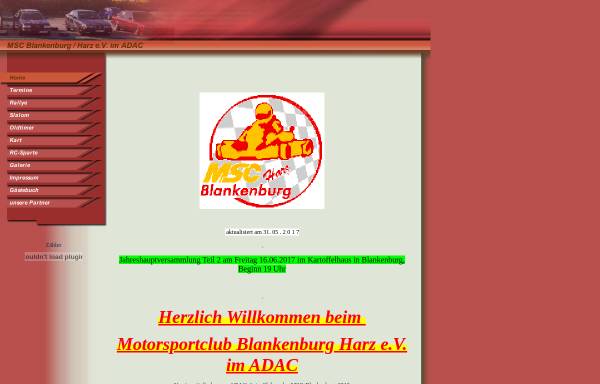 Vorschau von www.msc-blankenburg.de, MSC Blankenburg