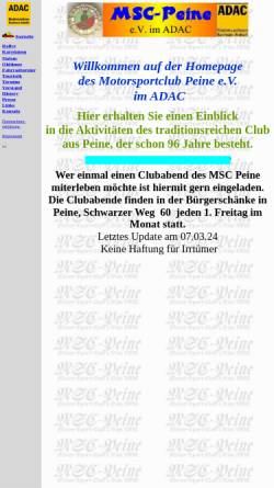 Vorschau der mobilen Webseite www.mscpeine.de, MSC Peine e.V. im ADAC