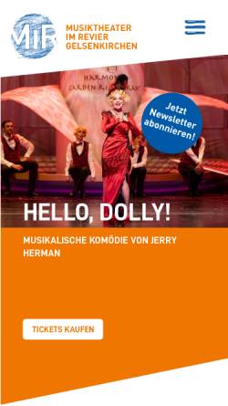 Vorschau der mobilen Webseite musiktheater-im-revier.de, MIR - Musiktheater im Revier