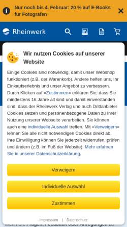 Vorschau der mobilen Webseite openbook.galileocomputing.de, Praxisbuch Objektorientierung