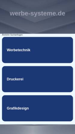 Vorschau der mobilen Webseite www.werbe-systeme.de, Nick Werbe-Systeme