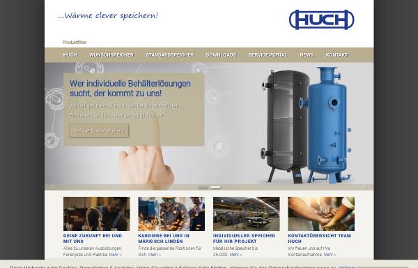 Vorschau von www.huch.com, Huch - Behälterbau GmbH