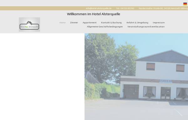 Vorschau von www.hotel-alsterquelle.de, Hotel-Gaststätte Alster-Klause Lembcke