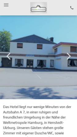 Vorschau der mobilen Webseite www.hotel-alsterquelle.de, Hotel-Gaststätte Alster-Klause Lembcke
