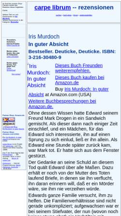Vorschau der mobilen Webseite rezensionen.literaturwelt.de, Iris Murdoch: In guter Absicht