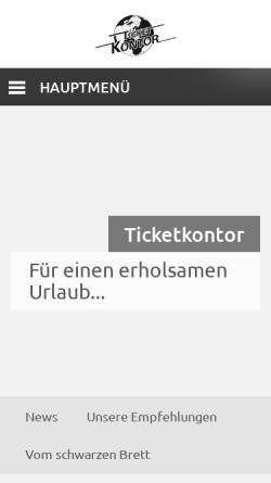 Vorschau der mobilen Webseite www.ticketkontor.de, TicketKontor