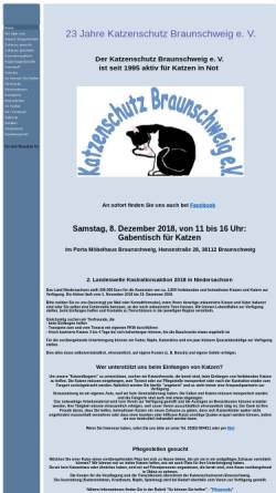 Vorschau der mobilen Webseite www.katzenschutz-bs.de, Katzenschutz Braunschweig