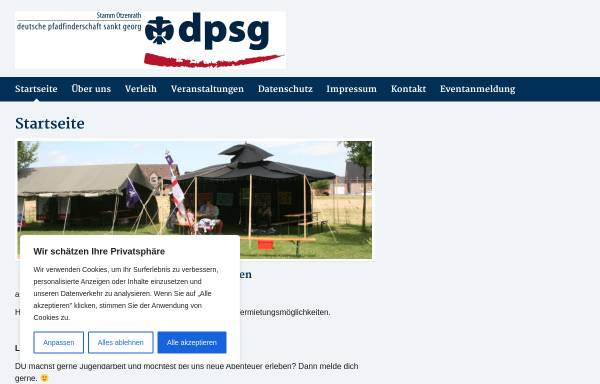 Vorschau von pfadfinder-otzenrath.de, Deutsche Pfadfinderschaft Sankt Georg (DPSG) - Stamm Otzenrath
