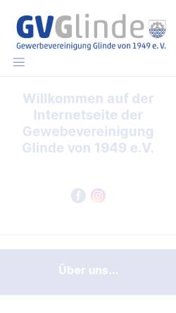 Vorschau der mobilen Webseite www.gvg-glinde.de, Gewerbevereinigung Glinde