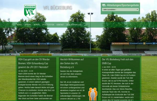 Vorschau von www.vfl-bueckeburg.de, VfL Bückeburg Online