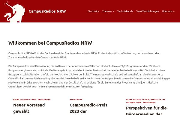 Vorschau von www.campusradiosnrw.de, CampusRadios NRW e.V.