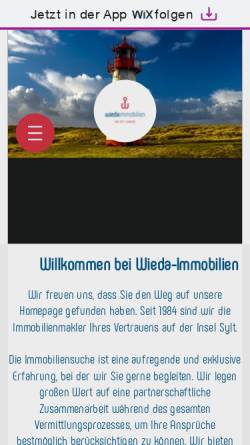 Vorschau der mobilen Webseite www.listimmobilien.de, Immobilien Heinz Wieda