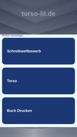 Vorschau der mobilen Webseite www.torso-lit.de, Epiphanien