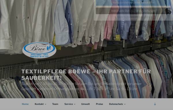 Vorschau von www.textilpflege-boewe.de, Textilpflege Böwe