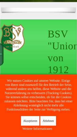 Vorschau der mobilen Webseite www.union-bevensen.de, BSV Union Bevensen von 1912 e.V.