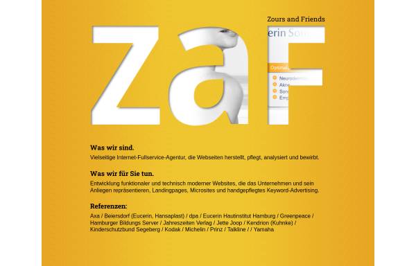 Vorschau von www.zours-and-friends.de, Zours and Friends