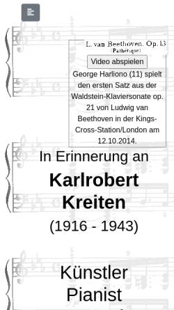 Vorschau der mobilen Webseite www.fkoester.de, Karlrobert Kreiten