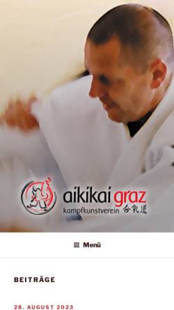 Vorschau der mobilen Webseite www.aikikai-graz.at, Aikikai Graz