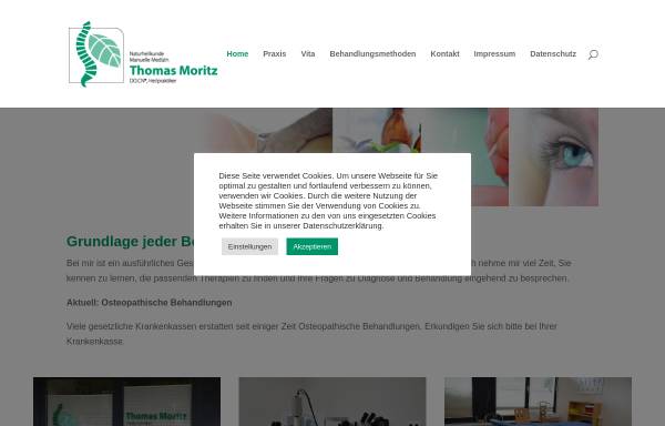 Vorschau von www.naturheilpraxis-moritz.de, Praxis für manuelle Medizin und Naturheilkunde, Thomas Moritz