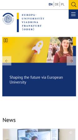 Vorschau der mobilen Webseite www.europa-uni.de, Masterstudiengang Mediation - Europa-Universität Viadrina