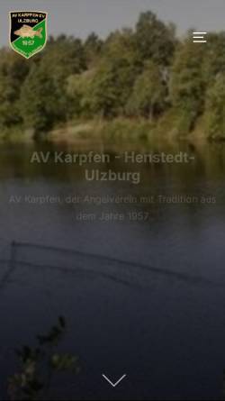 Vorschau der mobilen Webseite www.avkarpfen.de, AV Karpfen Ulzburg e.V.