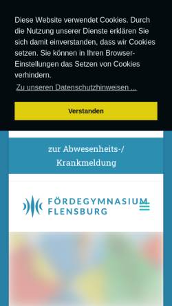 Vorschau der mobilen Webseite foerdegymnasium.de, Fördegymnasium Flensburg