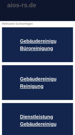 Vorschau der mobilen Webseite www.aios-rs.de, AioS Dienstleitungen Remscheid