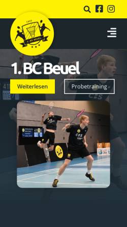 Vorschau der mobilen Webseite www.bcbeuel.de, 1. BC Beuel