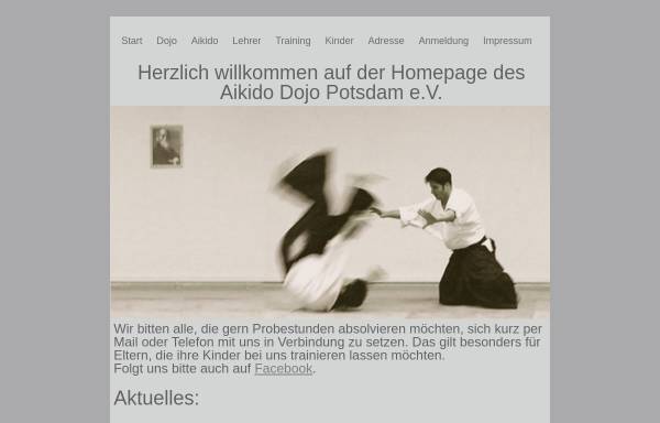 Vorschau von www.aikidopotsdam.de, Aikido-Dojo Potsdam