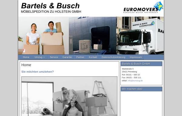 Vorschau von www.eumzug.de, Bartels & Busch GmbH