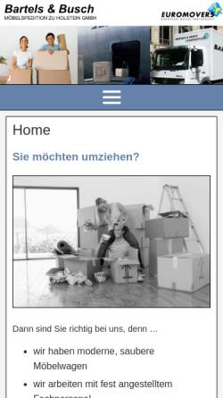 Vorschau der mobilen Webseite www.eumzug.de, Bartels & Busch GmbH