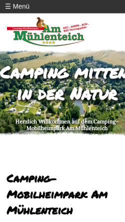 Vorschau der mobilen Webseite www.muehlenteich.de, Am Mühlenteich