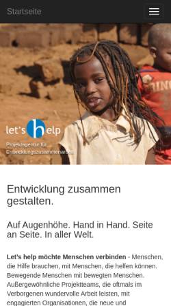Vorschau der mobilen Webseite www.lets-help.org, Let's help