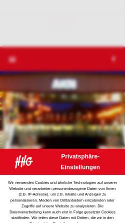 Vorschau der mobilen Webseite www.hhg-hu.de, HHG - Handel, Handwerk & Gewerbe - Henstedt-Ulzburg