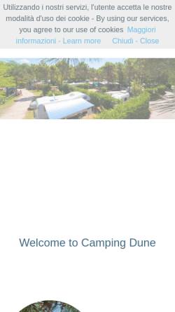 Vorschau der mobilen Webseite www.campingdune.it, Camping Dune