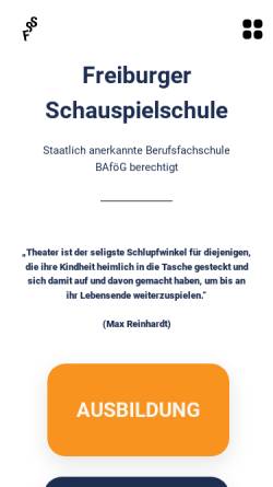 Vorschau der mobilen Webseite freiburger-schauspielschule.de, Freiburger Schauspielschule