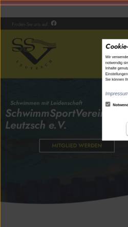 Vorschau der mobilen Webseite www.ssvleutzsch.de, SSV Leutzsch e.V.