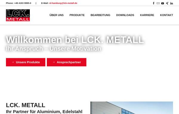 Vorschau von www.lck-metall.de, LCK. Metall, Amari Metall GmbH