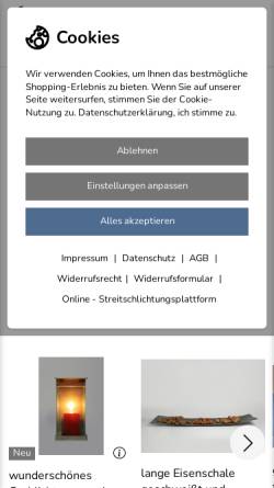 Vorschau der mobilen Webseite www.schmitz-peter.de, Metall & Gestaltung, Peter Schmitz