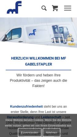 Vorschau der mobilen Webseite www.mfgabelstapler.de, MF Gabelstapler-Service GmbH