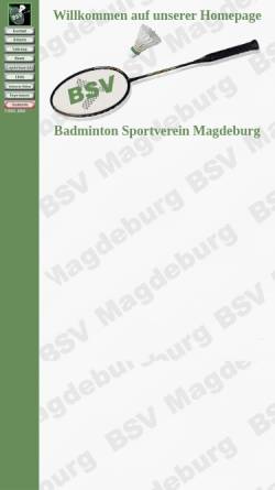 Vorschau der mobilen Webseite www.bsv-md.de, Badminton-Sportverein Magdeburg e.V.